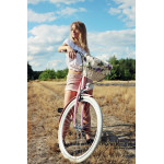Dámsky retro bicykel 28" Lavida 7-prevodový [A] Ružový, biele kolesá